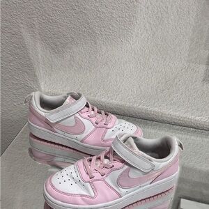 Nike Kids Pink and White Sneakers size 1Y